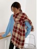 Plaid Print Blanket Scarf 